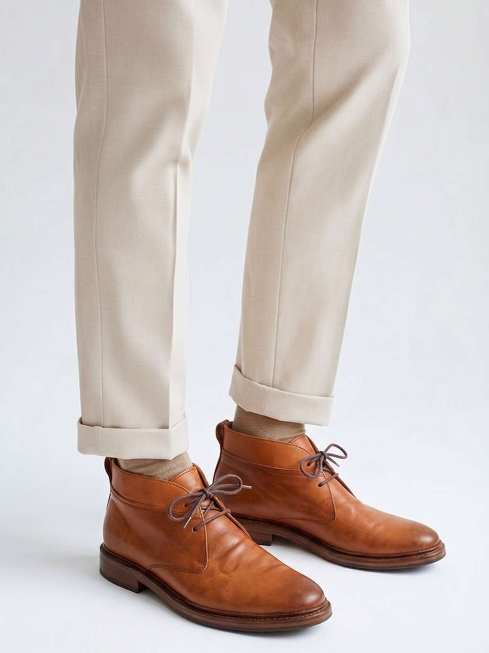 Cole Haan Classic Williams Welt Chukka Brown Leather British Tan Cognac